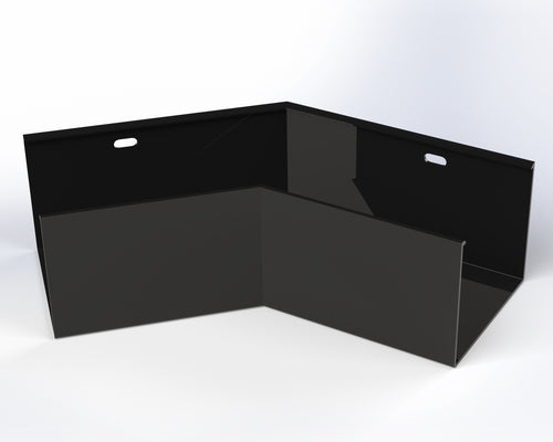 125x100mm 135° Internal Angle Box Gutter - Black