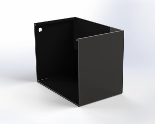 125x100mm Box Gutter Stop End (LH) - Black