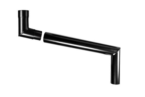 100mm SL Swaged Pipe Adjustable 2 Part Offset 150-600mm Projection - Black